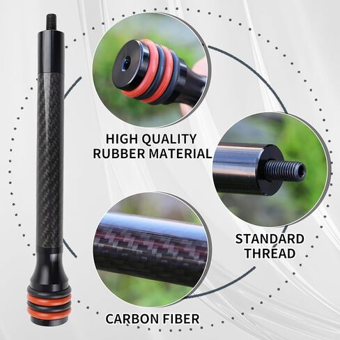 8 Inch Archery Bow Stabilizer for Compound Bow Carbon Balance Bar Absorber with Weights to Reduce Vibrations Sound Absorption for Compound/Recurve Bow Hunting Shooting in Saudi Arabia