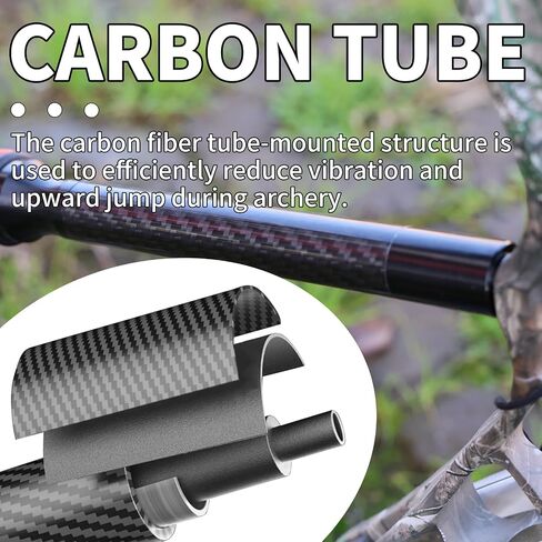 8 Inch Archery Bow Stabilizer for Compound Bow Carbon Balance Bar Absorber with Weights to Reduce Vibrations Sound Absorption for Compound/Recurve Bow Hunting Shooting in Saudi Arabia