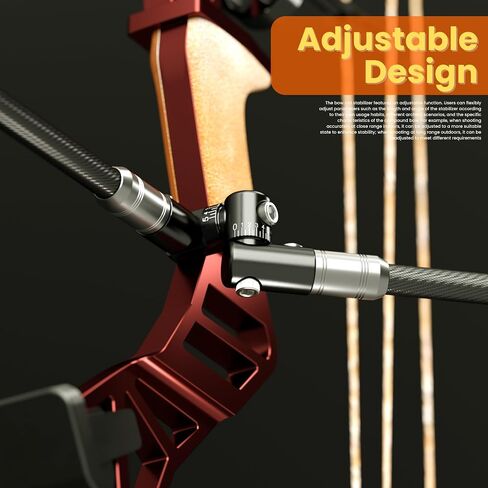 Bow Stabilizer Kit, Adjustable Bow Rod Stabilizer for Compound Bows, Quick Disconnect Single-Sided V-bar Mount, Aluminum Alloy Sidebar Mount Bow Mount in Kuwait