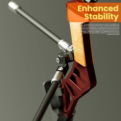 Bow Stabilizer Kit, Adjustable Bow Rod Stabilizer for Compound Bows, Quick Disconnect Single-Sided V-bar Mount, Aluminum Alloy Sidebar Mount Bow Mount in Kuwait