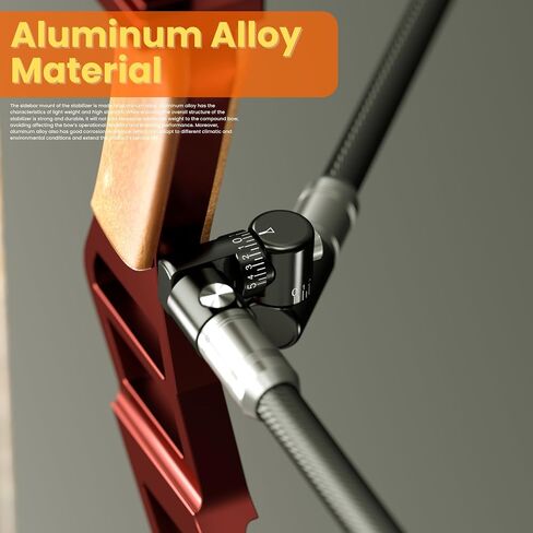 Bow Stabilizer Kit, Adjustable Bow Rod Stabilizer for Compound Bows, Quick Disconnect Single-Sided V-bar Mount, Aluminum Alloy Sidebar Mount Bow Mount in Kuwait