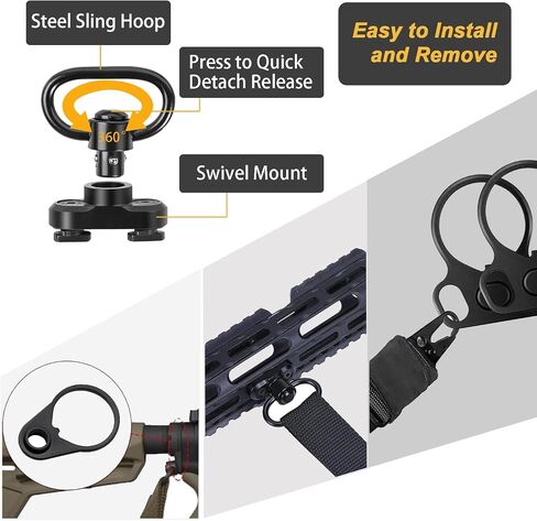 Two Point Traditional Sling 2 Point Rifle Sling with Swivel Mount Quick Adjust Gun Sling with Wide Soft Shoulder Pad Sling for Rifle and Crossbow Hunting and Outdoor Black in Saudi Arabia