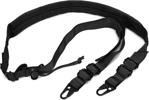 WarBull 2 Point Rifle Sling, Quick Adjust Gun Sling with HK Hook, Soft Shoulder Pad Traditional Sling for Rifle Shotgun Camera Crossbow Hunting Shooting and Outdoor Sports with Keychain Gift in Saudi Arabia