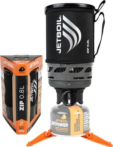 Jetboil Zip 0.8L Portable Fast Boil Stove with Easy-Turn Knob Igniter for Backpacking and Camping, Propane/Isobutane Burner in Kuwait