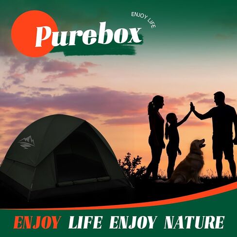 Tents for Camping 2/3 Person, Waterproof Camping Tent with Rainfly | Easy Setup Portable Double Layer Windproof Dome Tent with Carry Bag, Backpacking Tents for Camping Outdoor Backyard Hiking in Saudi Arabia