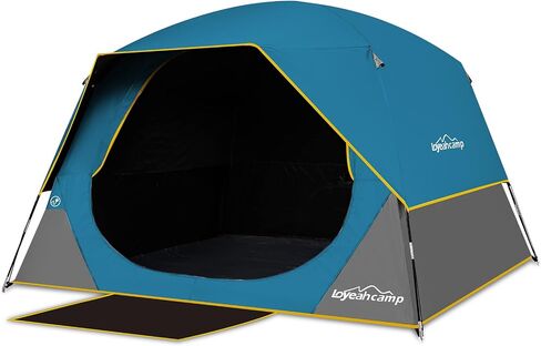 LOYEAHCAMP Tent 4/6 Person Blackout Camping Tent with Rainfly | Waterproof Portable Double Layer Family Dome Tent for Camping for Outdoor Camping&Hiking in Kuwait
