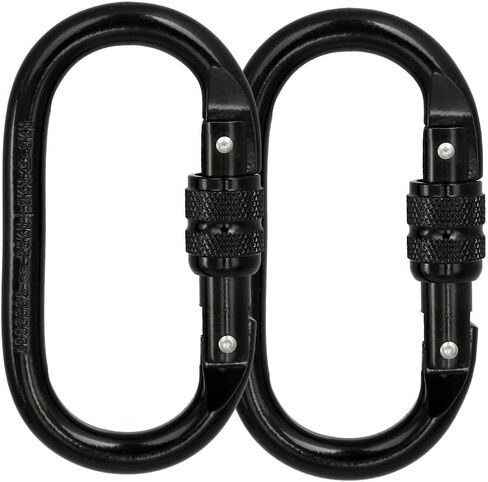 Heavy Duty Locking Climbing Carabiner Clip CE Rated 25 kN 5600 LB Rugged Terrain Approved Industrial Strength Twist Lock Carabiners Clips for Rigging, Ropes, Hammocks, Camping in Saudi Arabia