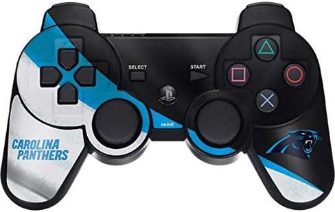 غلاف Skinit المخصص للألعاب متوافق مع وحدة التحكم اللاسلكية PS3 Dual Shock - تصميم Carolina Panthers مرخص رسميًا من NFL in Kuwait
