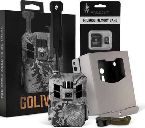 Spartan Camera GoLive 3 Cellular Trail Camera Bundle – Security Box & 32GB Micro SD Card Included, HD Photo Capture, 1080P Video, GPS Tracking, No-Glow IR Night Vision (Spartan Areus, AT&T) in Saudi Arabia