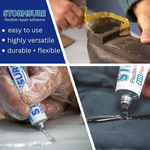 Stormsure Flexible Repair Adhesive (15g) Clear - Heavy Duty Waterproof Adhesive, All-Purpose, Ultra-Durable, High Strength and Temperature Resistant in Saudi Arabia
