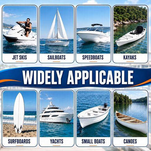 Marine Fiberglass Repair Kit, Gel Coat Repair Kit for Boats, Epoxy Filler for Boats, for Repairing Holes, Gaps, Dents, and Cracks. Suitable for Hulls, Fiberglass, Aluminum, and Metal (White) in Saudi Arabia
