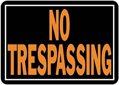 Hy-Ko English No Trespassing Sign Aluminum 9.25 in. H x 14 in. W in Saudi Arabia