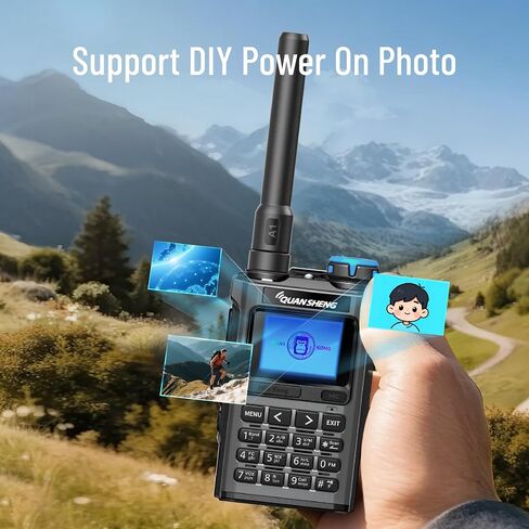 Quansheng UV-K1(8) Mini Walkie Talkie for Adults Long Range Type-C Charger 1400mAh AM/FM Multi-Band Transceiver Handheld Two Way Radios with Flashlight Li-ion Battery and Charger in Kuwait