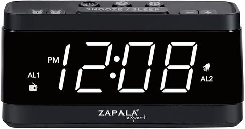 Alarm Clock Radio, 2 Alarms Large LED Display Digital FM Clock Radio with USB Charging Port, Adjustable Volume & Dimmer, Snooze for Deep Sleepers Kids in Saudi Arabia