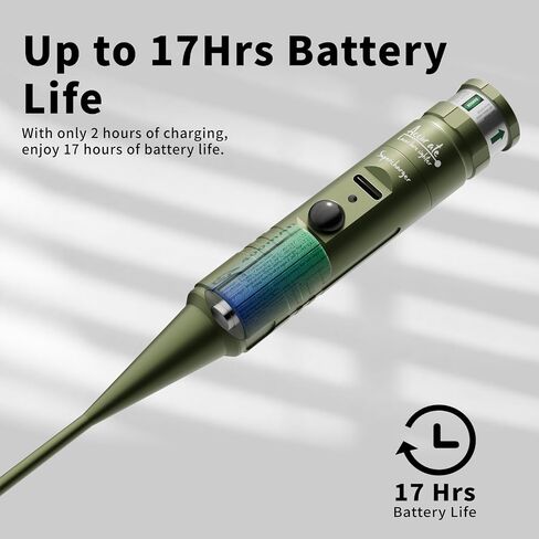Rechargeable Bore Sight Laser Kit: Green Laser Boresighter with 50 Adapters Fit for All Gun-(0.17 to 12GA) - Multiple Caliber Quick Zeroing for Rifle Pistol - Shooter Essential in Saudi Arabia