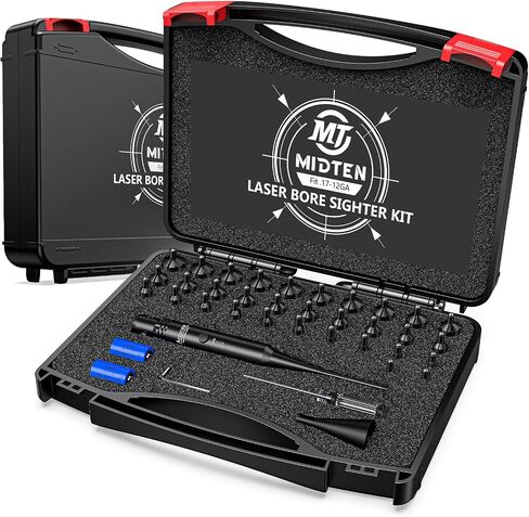 MidTen Bore Sight Laser, 32 Adapters Red/Green Laser Bore Sight Kit | Universal for 0.17 to 12GA Calibers, Multi-Caliber, for Zeroing Hunting Shooting in Saudi Arabia