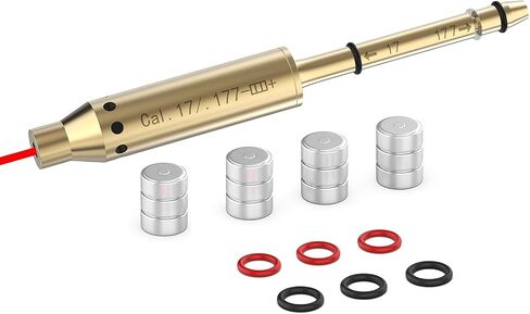 Tipfun .22LR/.177 Cal/ 9mm /.375 Cal / .41 Cal / 40sw/10mm Red Laser Boresighter Bore Sight End Barrel Easy to Fit Revolvers Pistols Rifle and Air Guns with Batteries in Saudi Arabia