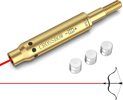 Tipfun Bore Sight with Red Laser Crossbow Archery Bow Arrow | Red Dot Boresighter,Tactical Arrow Thread-On Crossbow,Batteries,Red Laser Bore Sight in Saudi Arabia