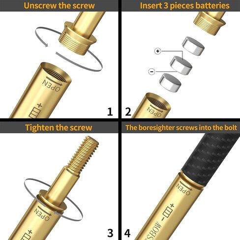 Tipfun Bore Sight with Red Laser Crossbow Archery Bow Arrow | Red Dot Boresighter,Tactical Arrow Thread-On Crossbow,Batteries,Red Laser Bore Sight in Saudi Arabia