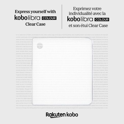 Kobo Libra Colour White eReader & Clear Case Bundle | 7" Glare-Free Colour E Ink Kaleido 3 Display | Dark Mode Option | Waterproof | Slim & Lightweight Clear Case in Saudi Arabia
