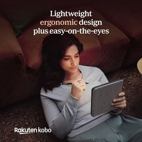 Kobo Libra Colour White eReader & Clear Case Bundle | 7" Glare-Free Colour E Ink Kaleido 3 Display | Dark Mode Option | Waterproof | Slim & Lightweight Clear Case in Saudi Arabia