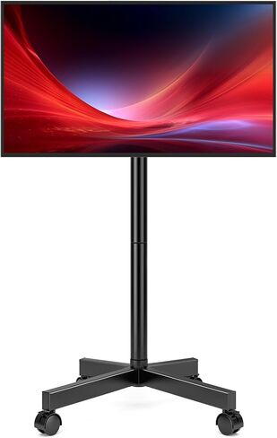 حامل تلفزيون متنقل من Hemudu لأجهزة تلفزيون LCD مسطحة/منحنية مقاس 23-60 بوصة، وعربة تلفزيون تحمل ما يصل إلى 77 رطلاً، وحامل تلفزيون متدحرج مع إمالة وارتفاع قابل للتعديل، وحامل أرضي للتلفزيون مع عجلات بحد أقصى VESA 400x400 مم in Kuwait
