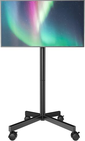 AX WABER Mobile TV Cart Stand with Wheels for 23-60" tvs, Height Adjustable, Portable Floor Stand Holds up to 88 lbs, Rolling TV Mount max VESA 400x400mm in Saudi Arabia