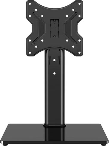 Universal Table Top TV Stand Base with 3 Level Height Adjustable and Swivel Mount Bracket for 20-43 Inch Plasma LCD Led Flat or Curved Screen TVs, Vesa Patterns Up to 300mm x 200mm | Universal TV Stand Base with 4-Level Height Adjustment and Tempered Glas in Saudi Arabia