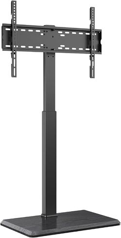 Universal Floor TV Stand for 32-75 Inch TVs up to 110 lbs | ±30° Swivel | Height Adjustable | Wood Base | Cable Management | Safety Lock | Space-Saving for Living Room Bedroom Office in Saudi Arabia