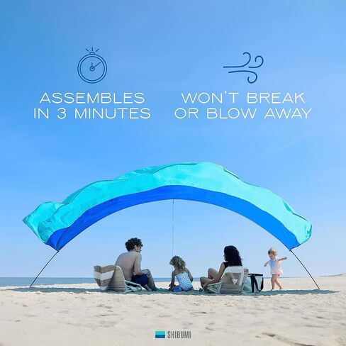 Shibumi Shade Mini (Previous Generation) - World's Best Beach Shade | The Original Wind-Powered Beach Canopy in Saudi Arabia