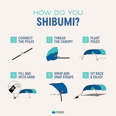 Shibumi Shade Mini (Previous Generation) - World's Best Beach Shade | The Original Wind-Powered Beach Canopy in Saudi Arabia