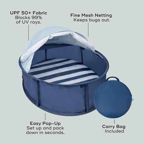 Babymoov Babyni Anti-UV Pop-Up Tent, UPF 50+ Sun Protection, Portable Baby Sun Shelter with Mosquito Net, Lightweight Travel Tent for Beach, Park & Outdoor Use in Saudi Arabia