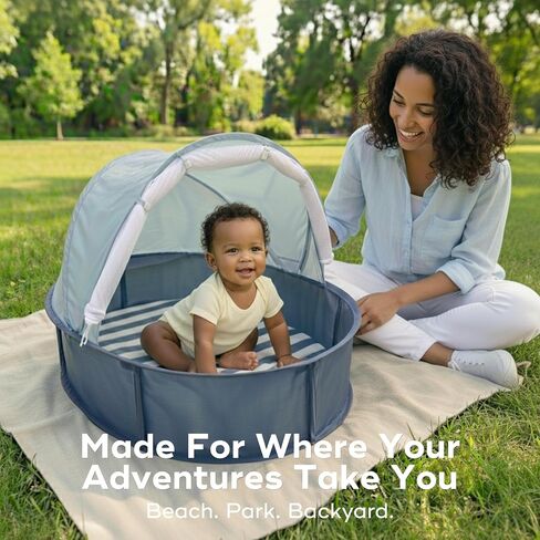 Babymoov Babyni Anti-UV Pop-Up Tent, UPF 50+ Sun Protection, Portable Baby Sun Shelter with Mosquito Net, Lightweight Travel Tent for Beach, Park & Outdoor Use in Saudi Arabia