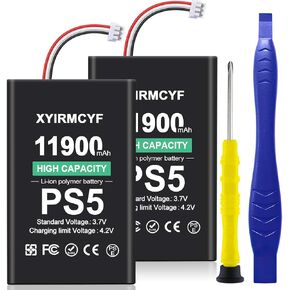 XYIRMCYF 2PCS 11900mAh Battery Compatible with PS5/LIP1708 (New Upgrade), New 0 Cycle High Capacity Battery for PlayStation 5 Controller CFI-ZCT1W in Saudi Arabia