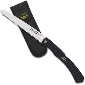 Outdoor Edge 7.0" Flip N' Saw - Lightweight Folding Aluminum Handle Outdoor-Hunting Saw with 65Mn Spring Steel Blade and Triple Ground Saw Teeth for Tough Bone and Wood with Black Nylon Sheath in Saudi Arabia