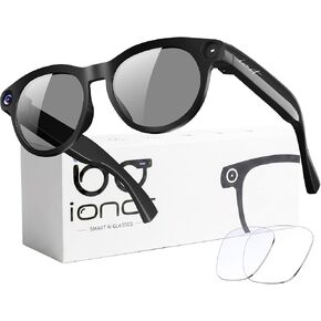 AI Smart Glasses with Camera, 8MP HD Video, Real-Time Translation | Photo Capture,Object Recognition,80min Video Time,Open-Ear Music, Bluetooth Calls, AI Assistant in Saudi Arabia