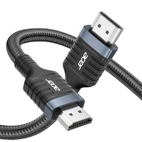 Acer HDMI 2.1 Cable 6.6FT (8K@60Hz,4K@120Hz) 48Gbps High-Speed Braided Cord | Certified HDMI Cable Supports HDR10+/HDCP 2.2 & ARC/eARC, Compatible with PS5, PS4, Xbox, Monitors, Laptops, Roku TV, HDTV in Kuwait