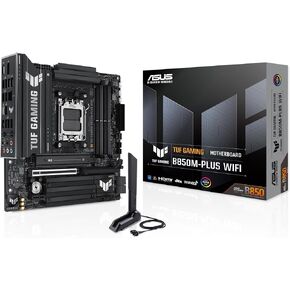 ASUS TUF Gaming B850M-PLUS WiFi AMD AM5 B850 mATX Motherboard, 14+2+1 80A DrMOS Stages, DDR5, PCIe 5.0, 3X M.2, Wi-Fi 6E, 2.5Gb LAN, DP, HDMI™, USB 10Gbps & 20Gbps Type-C®, BIOS Flashback™, Aura Sync in Saudi Arabia