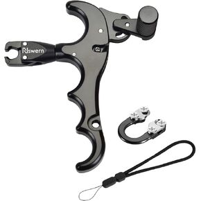 Bow Release Thumb Archery 4 Finger Release-Bow Trigger 360° Rotatable Thumb Release for Compound Bow in Saudi Arabia