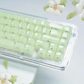 Womier Green Keycaps Jelly,Ceramic Keycaps Style,Clear Creamy Keyboard Caps in Saudi Arabia