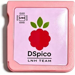 DSPico Pink Shell Edition – RP2040 Open-Source Flash Cartridge with 6MB/s High-Speed Loading, Dual Power, DS Mode & Pico Launcher Support for Homebrew & Backups, Injection-Molded, Not 3D-Printed in Saudi Arabia
