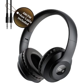X5 AM FM Radio Headphones, Rechargeable Portable Radio Headset for Mowing | Excellent am fm Reception, Preset, Long Battery Life, Soft radio Ear Muffs for Jogging, Cycling, Meeting, Church in Saudi Arabia