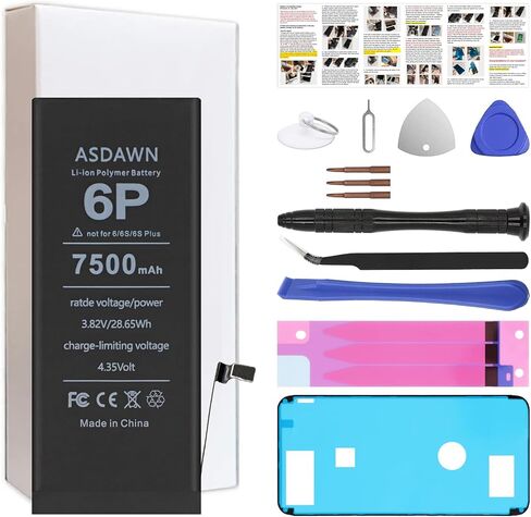 ASDAWN 6500mAh Battery for iPhone 13 (Not for 13 Mini/ 13 Pro/ 13 Pro Max) | Upgraded Higher Capacity for iPhone 13 A2633 A2482 A2631 A2634 A2635 Battery Replacement in Saudi Arabia