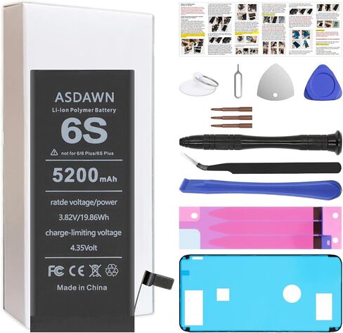 ASDAWN 6500mAh Battery for iPhone 13 (Not for 13 Mini/ 13 Pro/ 13 Pro Max) | Upgraded Higher Capacity for iPhone 13 A2633 A2482 A2631 A2634 A2635 Battery Replacement in Saudi Arabia