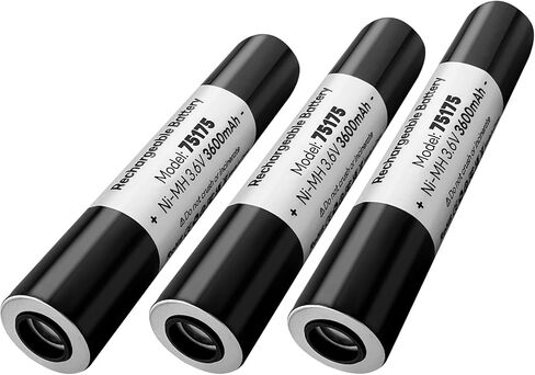 75175 بطاريات قابلة للشحن، بطارية 3.6 فولت 3600 مللي أمبير Ni-MH متوافقة مع Streamlight Stinger 75525 75810 75375 75300 75500 76000 76300، PolyStinger، Pelican M9، FL126 مصباح يدوي (عبوتان) in Kuwait