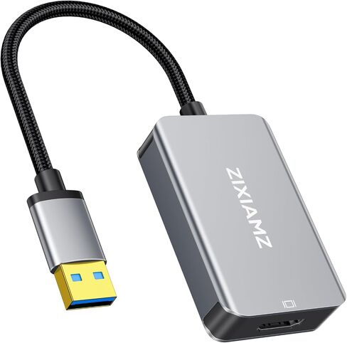 محول USB إلى HDMI، 1080P@60 هرتز لنظام التشغيل Windows 7/8/10/11 وMacOS | محول فيديو صوتي USB 3.0 ذكر إلى HDMI أنثى مناسب لشاشة سطح المكتب للكمبيوتر المحمول - يلزم تثبيت برنامج التشغيل in Kuwait