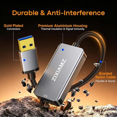 محول USB إلى HDMI، 1080P@60 هرتز لنظام التشغيل Windows 7/8/10/11 وMacOS | محول فيديو صوتي USB 3.0 ذكر إلى HDMI أنثى مناسب لشاشة سطح المكتب للكمبيوتر المحمول - يلزم تثبيت برنامج التشغيل in Kuwait