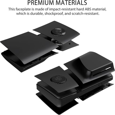 Faceplate for PS5 Pro Disc Edition with RGB Light Strip and Dust Filter with Cooling Vents DOBEWINGDELOU 400+ Effects LED Light Ring Console Face Plate Cover DIY Decoration Kit Accessories Black in Saudi Arabia