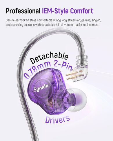 Sound Card Karaoke Headset with Mic, in-Ear Monitor Livestreaming Headphone | BT Accompaniment, Noise Reduction Mic, 4 Sound Modes, 24Bit/48 kHz, for Smartphone, Tablet & PC, Singing Live Streaming in Saudi Arabia