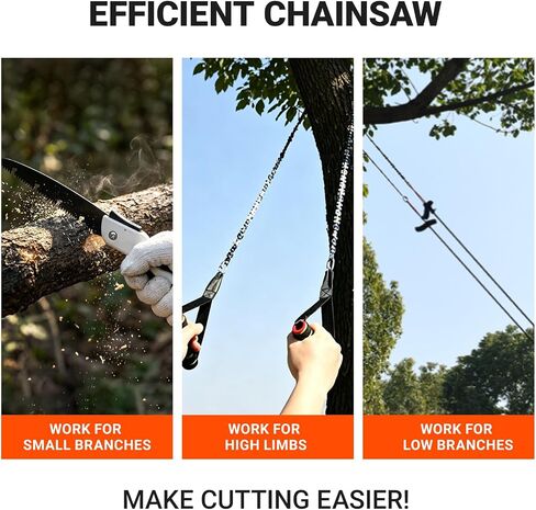 High Limb Rope Saw 55 inch Rope Saw for Tree Saw High Limb and Folding Camping saw, Pocket chainsaw with 11OZ Throw Weight, Hand Saws for Tree Trimming in Saudi Arabia